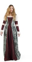 Limit - Koning Prins & Adel Kostuum - Middeleeuwse Jonkvrouw Beatrice De Bordeaux Kostuum - rood - Maat 42 - Carnavalskleding - Verkleedkleding