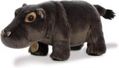 knuffel nijlpaard junior 27 cm pluche grijs