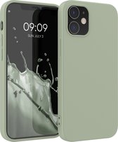 kwmobile telefoonhoesje geschikt voor Apple iPhone 12 / iPhone 12 Pro - Hoesje voor smartphone - Back cover in grijsgroen