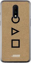 OnePlus 7 Hoesje Transparant TPU Case - Octopus Spel Symbols #ffffff