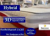 2-Persoons Matras -POCKET HYBRID 7 ZONE 21 CM - 3D - Met handgrepen en Biez  - Zacht ligcomfort - 180x220/21