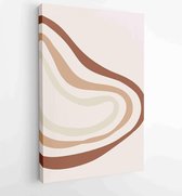 Canvas schilderij - Earth tones organic shape Art design for poster, print, cover, wallpaper, Minimal and natural wall art. Vector illustration. 4 -    – 1834708723 - 115*75 Vertic