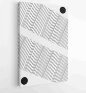 Canvas schilderij - Black and white organic shape Art brush design for wall framed prints, canvas prints, poster, home decor, cover, wallpaper. 4 -   – 1887339664 - 115*75 Vertical