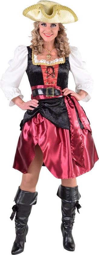 Piraat & Viking Kostuum | Rode Verleidelijke Hoog Water Pirate | Vrouw | XL  | Carnaval... | bol.com