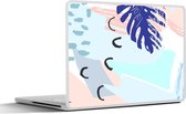 Laptop sticker - 11.6 inch - Zomer - Blad - Blauw - 30x21cm - Laptopstickers - Laptop skin - Cover