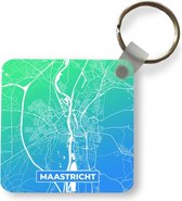 Porte-clés - Cadeaux à distribuer - Plan de la ville - Maastricht - Blauw - Plastique