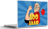 Laptop sticker - 10.1 inch - Man - Verjaardag - Jubileum - 100 Jaar - 25x18cm - Laptopstickers - Laptop skin - Cover