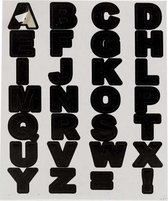 stickers letters junior zwart 10 stuks