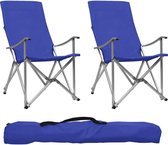 Everest Campingstoelen inklapbaar 2 st blauw
