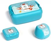 lunchset Animal Carnival junior blauw 3-delig