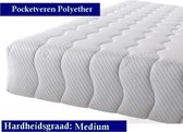 1-Persoons matras - Pocketvering met Polyether SG 30 afdeklaag - 21 cm - Gemiddeld ligcomfort - 80x210/21