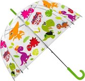 paraplu Crazy Dino 48 cm polyester transparant