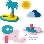 Quutopia Foam Badspeelgoed Badpuzzel Treasure Island met Schildpad - Cadeau Baby Jongen Meisje 1 jaar | 2 jaar | 3 jaar | 4 jaar
