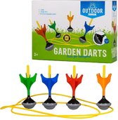 Outdoor Play Giant Garden Darts - Speelgoed - Darts van 23cm - Scorering van 50cm - 4 Darts