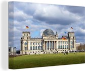 Reichstag nuageux toile 80x60 cm - impression photo sur toile peinture Décoration murale salon / chambre à coucher) / Villes Peintures Toile