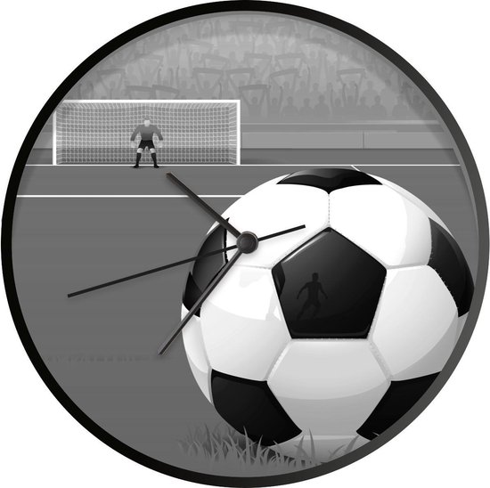 Klok - Ø 30 cm - een voetbal op het veld in het stadion - Jongens - Meiden  - Kids -... | bol.com