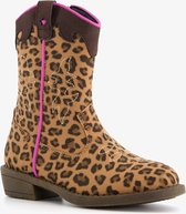 Blue Box meisjes wester laarsjes met luipaardprint - Bruin - Maat 28 - Uitneembare zool