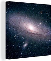 Canvas Schilderij De Melkweg in een sterrenhemel - 20x20 cm - Wanddecoratie