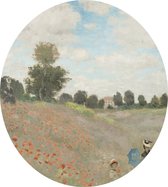 Klaprozen, Claude Monet - Foto op Dibond - ⌀ 60 cm
