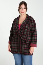 Paprika Dames Blazer in geruit tricot - Jas - Maat 48