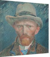 Zelfportret, Vincent van Gogh - Foto op Dibond - 60 x 60 cm