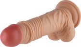 Dildo 3XLR voor Auxfun Basic Seksmachine Beige 19 cm