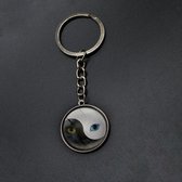 GoedeDdoelen.Shop | Sleutelhanger Yin Yang Cat | Tashanger | Balans | Katten Hanger | Poezen Hanger | Yin Yang | Kattenliefhebber | Cadeautje