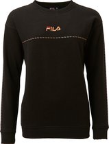Fila Serino Taped Crew Sweater Zwart/Goud Dames - Maat L