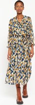 LOLALIZA Maxi dress met print - Marine Blauw - Maat 40