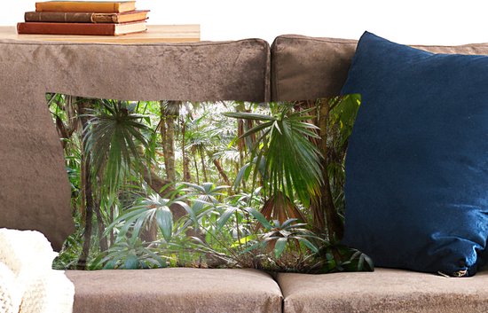 Sierkussen' intérieur Jungle - Plantes in rainforest - 60x40 cm - Coussin intérieur rectangulaire en coton