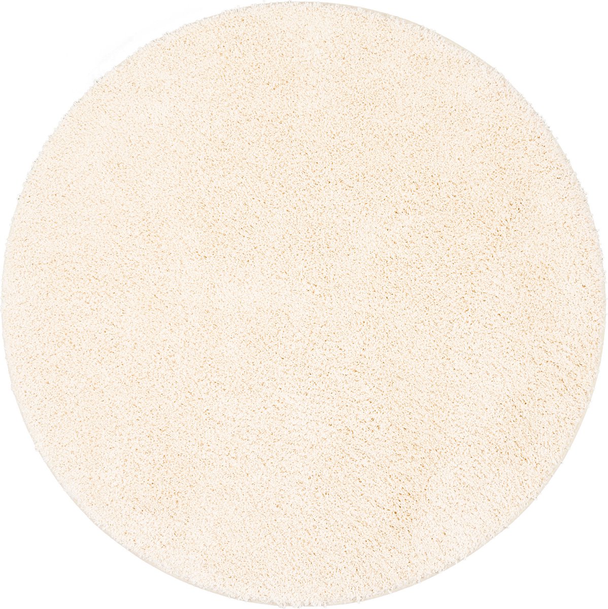 Snapstyle Vloerkleed Luxe Langpolig Milano Rond Creme