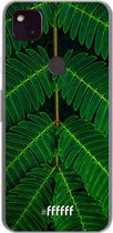 6F hoesje - geschikt voor Google Pixel 4a 5G -  Transparant TPU Case - Symmetric Plants #ffffff