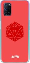 6F hoesje - geschikt voor OPPO A92 -  Transparant TPU Case - D20 - Red #ffffff