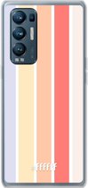 6F hoesje - geschikt voor OPPO Find X3 Neo -  Transparant TPU Case - Vertical Pastel Party #ffffff