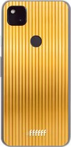 6F hoesje - geschikt voor Google Pixel 4a 5G -  Transparant TPU Case - Bold Gold #ffffff