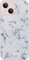 6F hoesje - geschikt voor iPhone 13 - Transparant TPU Case - Classic Marble #ffffff