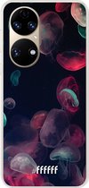 6F hoesje - geschikt voor Huawei P50 -  Transparant TPU Case - Jellyfish Bloom #ffffff