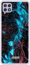 6F hoesje - geschikt voor Samsung Galaxy A22 4G -  Transparant TPU Case - River Fluid #ffffff