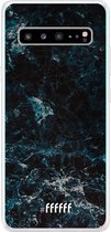 6F hoesje - geschikt voor Samsung Galaxy S10 5G -  Transparant TPU Case - Dark Blue Marble #ffffff