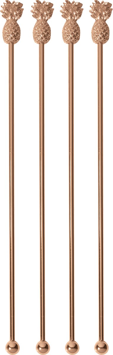 Paderno - Drink Stirrers Ananas 20cm 4 St Copper (roerstaafjes)