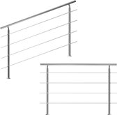 Monza Trapleuning - Roestvrij staal - 160 cm - 4 Stutten