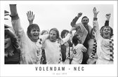 Walljar - Volendam - NEC '75 - Zwart wit poster met lijst