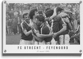Walljar - FC Utrecht - Feyenoord '82 - Muurdecoratie - Plexiglas schilderij