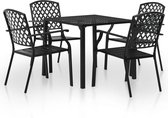 Decoways - 5-delige Tuinset staal zwart