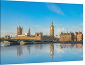 Big Ben en het Westminster parlement in zomers Londen - Foto op Canvas - 150 x 100 cm