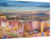 Luchtfoto van de Las Vegas Strip met zicht op The Mirage - Foto op Canvas - 90 x 60 cm