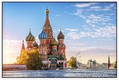 De Basiliuskathedraal op het Rode Plein in Moskou - Foto op Akoestisch paneel - 225 x 150 cm