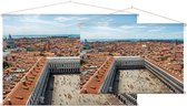 Eiland van Venetië en Venetiaanse lagune van boven - Foto op Textielposter - 60 x 40 cm