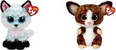 Ty - Knuffel - Beanie Boo's - Atlas Fox & Bush Baby Galago