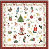 Ambiente - Servetten - 25 x 25 cm - Ornaments all over - Kerst